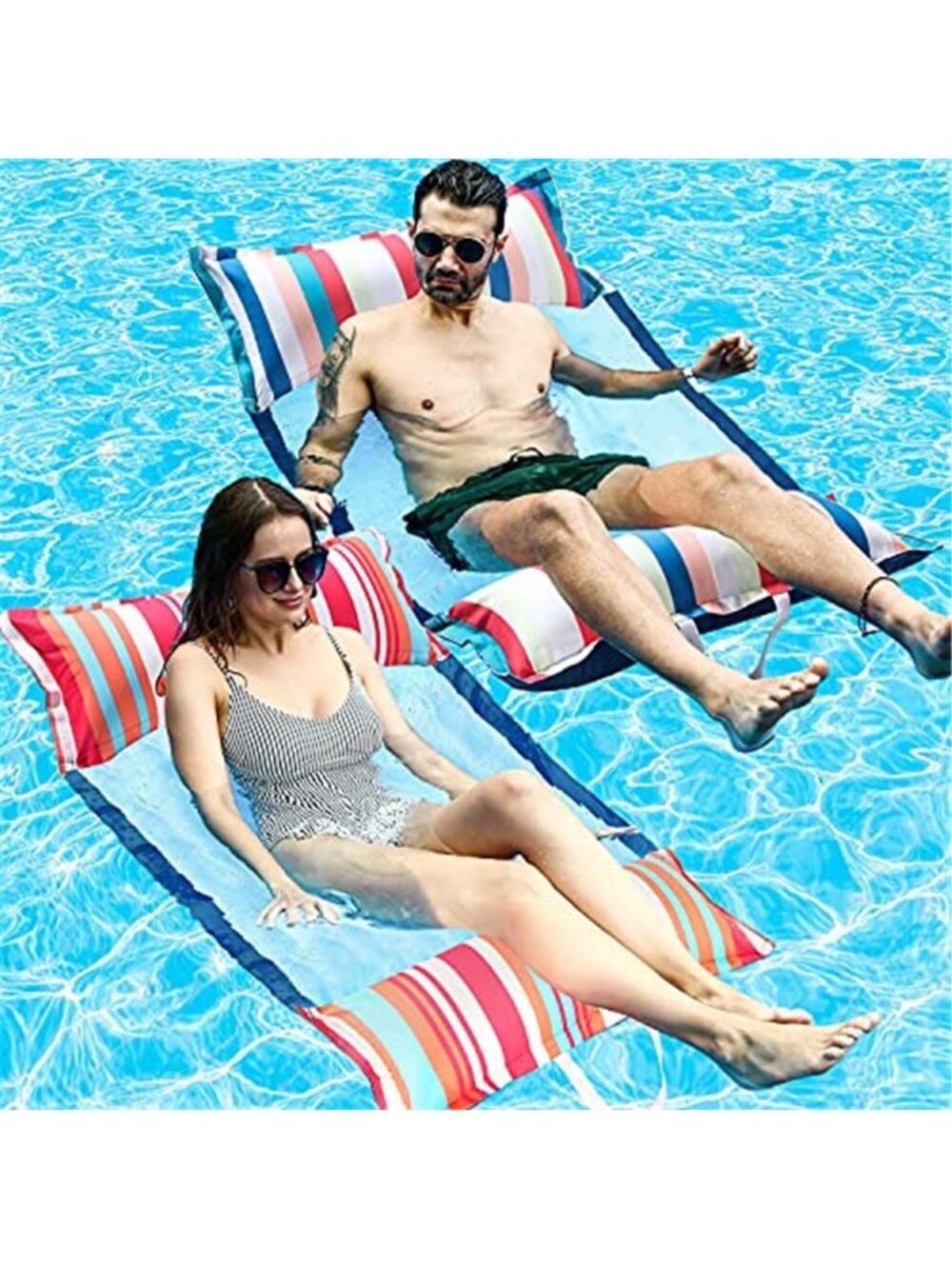 XL Pool Hammock Float Adult Inflatable Water Lounge Lake Beach Float 2 Pack